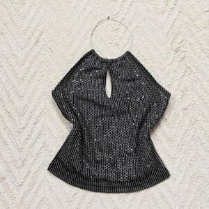 Y2K Metal Choker Sparkly Halter Fairygoth Top